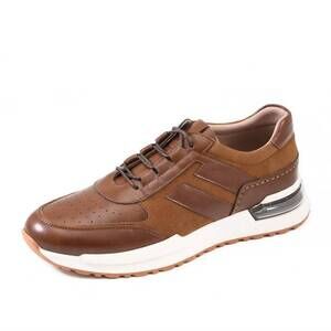 NEW MAZINO men's henley sneakers in cognac